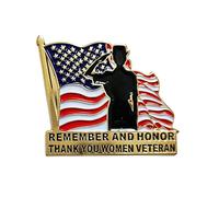 Broche USA Thank You Women Veterans Day - Décoration - Cadeau souvenir, Métal, Medium