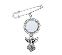 Broche vierge avec pendentif imprimé sur un seul côté - En alliage - Transfert de chaleur - Broche vierge pour bricolage - Cadeau pour collègues, B, Comme décrit