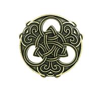 Broche viking médiévale nordique pour châle, manteau, cape, bijoux vintage Argenté, 3.9x3.9cm, Plastique, comme description