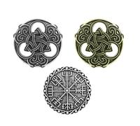 Broche Viking Vintage Nœud Celtique, Lot de 3 Pièces en Alliage