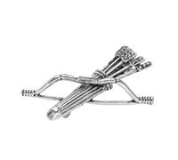 Broche vintage au design unique sur le thème des flèches rétro en alliage - Accessoire de mode adapté pour une tenue décontractée et formelle pour homme, taille unique, Comme décrit