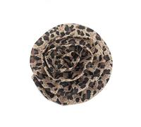 Broche vintage avec imprimé léopard pour femme faite à la main en corne de rose 3D style punk imprimé animal grande broche robe costume vêtements accessoires cocktail fête bijoux, 1, Métal, Pas de