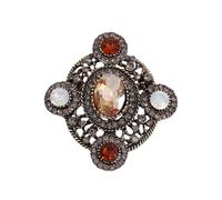 Broche vintage avec nœud cœur broche ovale élégante corsage épingle à épingle accessoire bijoux pour femmes événement formel vintage badge de sécurité épingle pour occasions, taille unique, comme