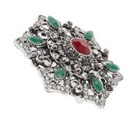 Broche Vintage Baroque Hexagonale en Alliage, Motif Creux, Noël