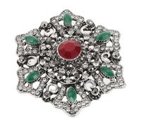 Broche Vintage Baroque Rhinestones pour Vêtements Épinglette Rétro Vieilli Accessoire de Mode Unique pour Fêtes et Événements Spéciaux