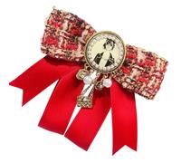 Broche vintage britannique en alliage avec nœud papillon élégant pour manteaux, écharpes, fêtes, col, Pin, Comme décrit