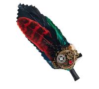 Broche Vintage De Plumas Decorativas 2 En 1 10x4 Cm - Pasador Gótico Para Cabello Y Ropa, Accesorio Elegante Para Bodas, De Disfraces, Eventos Nocturnos Y Estilo Steampunk, Se référer à la