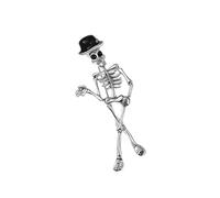 Broche vintage en alliage avec motif tête de mort - Bijou gothique élégant pour femme - Fermoir sécurisé - Idées d'accessoires de mode, As show, Métal