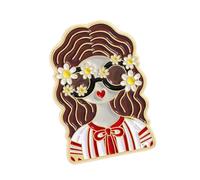 Broche vintage en alliage de zinc - Style soviétique - Pour les amateurs d'histoire de dessin animé, taille unique, Comme décrit