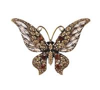 Broche vintage en cristal pour strass pour broche papillon rétro vêtements corsage écharpe châle clip cristal animal broche châle broche scintillante châle clip, C, taille unique