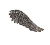 Broche vintage en forme d'aile d'ange avec cristaux étincelants - Élégante broche à plumes - Accessoires pour fête et bureau - Broche déclaration en alliage, taille unique, Comme décrit
