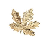 Broche vintage en forme de feuille d'érable avec finition antique et strass étincelants pour une tenue élégante, taille unique, Comme décrit