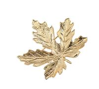 Broche vintage en forme de feuille d'érable avec strass et finition vieillie pour une tenue élégante - Broche feuille d'érable sertie de diamants, Einheitsgröße, comme décrit