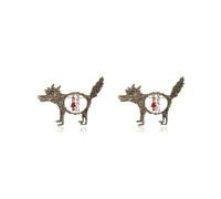 Broche vintage en forme de loup - Petit chaperon rouge - Style punk, as description, Plastique