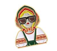 Broche vintage en forme de tête de fille de style soviétique en alliage de zinc, bijoux de collection, amateurs d'histoire, amateurs d'histoire uniques, One Size, Comme décrit