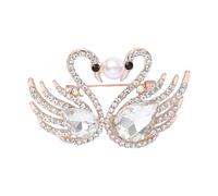 Broche vintage en forme d'oiseau avec strass - Broche élégante pour femme - Convient pour les fêtes et le quotidien - Accessoire de broche étincelante, taille unique, Comme décrit