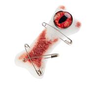 Broche vintage en forme d'os œil de chat Steampunk - Multi-usage - Pinces à cheveux décoratives, 1 count (Pack of 1), Tissu