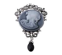 Broche vintage exquise camée antique en émail épinglette pendentif épinglette décoration bijoux pour jeans, veste, sac à dos, mauvaises épingles cool pour sacs à dos