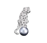 Broche vintage luxe et magnifique set de strass à design léopard, veston de costume, bijouterie fantaisie, épingles, cadeaux pour fêtes