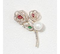 Broche vintage pour femmes ouverts fleurs épingles bijoux de bijoux de bureau de bureau écharpe accessoires de vêtements de boucle Broche Gift (blanc)