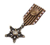 Broche vintage pour homme avec médaille étoile Bleu marine Style 1, Style 1, Plastique