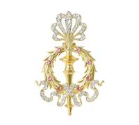 Broche Vintage Sceptre Design Strass Créatif Pin Cadeau Occasions Alliage Poitrine Ornement Accessoire Tendance Unisexe, taille unique, Comme décrit