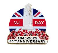 Broche VJ Day 80e anniversaire 2025 Victory in Japan pour célébrations souvenirs