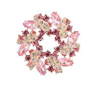 Broches à fleurs élégantes en cristal for femmes, strass, bijoux doux, broche en tissu for fête de mariage pour Robes, Foulards(Color8)