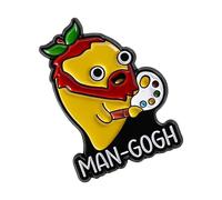 Broches à huile en forme de fruit ludique en forme de chaton de dessin animé, couleurs vives, bijoux en alliage, idées de cadeaux fantaisie, broches de dessin animé en forme de fruit animé, insigne de