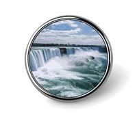 Broches à revers, broches tendance, badges mignons, boutons ronds Niagara Falls pour chapeaux, chemises, vêtements, sacs, déc