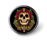 Broches à tête de mort égyptienne, style pharaon, pour vêtements et sacs.