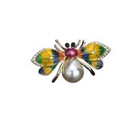 Broches abeille en cristal for femmes, unisexes, métal, mignonnes, petites, for revers, robe, manteau, accessoires, bijoux Pour Le Dîner, La Fête D'anniversaire(Color 7)