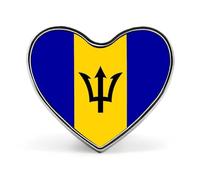 Broches Amusantes Avec Le Drapeau De La Barbade Carrées Rondes Ou En Forme De Cœur Pour Femmes Et Hommes Épingles À Revers Sacs À Dos Vestes Chapeaux Accessoires Fantaisie Cadeaux