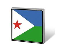 Broches Amusantes Avec Le Drapeau De La République De Djibouti Carrées Rondes Ou En Forme De Cœur Pour Femmes Et Hommes Épingles À Revers Sacs À Dos Vestes Chapeaux Accessoires Fantaisie Cadeaux