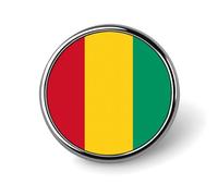 Broches Amusantes Avec Le Drapeau De La République De Guinée Carrées Rondes Ou En Forme De Cœur Pour Femmes Et Hommes Épingles À Revers Sacs À Dos Vestes Chapeaux Accessoires Fantaisie Cadeaux