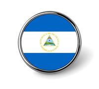 Broches Amusantes Avec Le Drapeau De La République Du Nicaragua Carrées Rondes Ou En Forme De Cœur Pour Femmes Et Hommes Épingles À Revers Sacs À Dos Vestes Chapeaux Accessoires Fantaisie Cadeaux