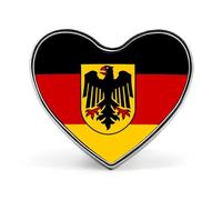 Broches Amusantes Avec Le Drapeau De La République Fédérale D'Allemagne Carrées Rondes Forme De Cœur Pour Femmes Et Hommes Épingles À Revers Sacs À Dos Vestes Chapeaux Accessoires Fantaisie Cadeaux