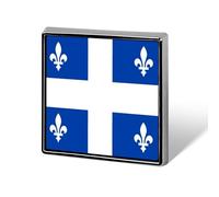 Broches Amusantes Avec Le Drapeau Du Québec Carrées Rondes Ou En Forme De Cœur Pour Femmes Et Hommes Épingles À Revers Sacs À Dos Vestes Chapeaux Accessoires Fantaisie Cadeaux