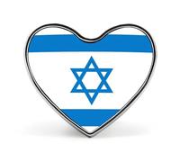 Broches Amusantes Représentant Le Drapeau De L'État D'Israël Carrées Rondes Ou En Forme De Cœur Pour Femmes Et Hommes Épingles À Revers Sacs À Dos Vestes Chapeaux Accessoires Fantaisie Cadeaux