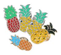 Broches Ananas en Émail, Lot de 5 Pièces, Alliage, pour Femmes et Filles
