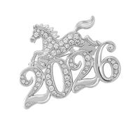 Broches Animales | Décorations Chic en Pierres de Strass pour l'Année du Cheval,Broche Équestre 2026,pour Sac à Main Sac à Dos Écharpe Robe Vêtements Chapeau Pull