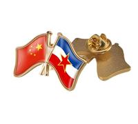 Broches Avec Drapeau De L'Amitié Chine-Yougoslavie - Style Ethnique Hip-Hop, Broche Vintage Pour Femmes Et Hommes, Bijoux De Charme, Accessoires De Vêtements Patriotiques A
