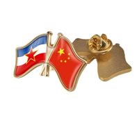 Broches Avec Drapeau De L'Amitié Chine-Yougoslavie - Style Ethnique Hip-Hop, Broche Vintage Pour Femmes Et Hommes, Bijoux De Charme, Accessoires Pour Vêtements Patriotiques B