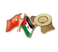 Broches Avec Drapeau De L'Amitié Entre La Chine Et Le Sahara - Style Ethnique Hip-Hop, Broche Vintage Pour Femmes Et Hommes, Bijoux De Charme, Accessoires De Vêtements Patriotiques Magnétiques A