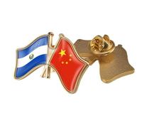 Broches Avec Drapeau De L'Amitié Entre La Chine Et Le Salvador - Style Ethnique Hip-Hop, Broche Vintage Pour Femmes Et Hommes, Bijoux À Breloques Papillon B