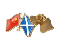 Broches Avec Drapeau De L'Amitié Entre La Chine Et L'Écosse - Style Ethnique Hip-Hop, Broche Vintage Pour Femmes Et Hommes, Bijoux De Charme, Accessoires Vestimentaires Patriotiques, Papillon A