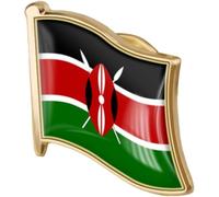 Broches avec Le Drapeau du Kenya, Emblème National du Kenya, Broches avec des Fleurs Nationales, Insignes, Épinglettes avec Le Drapeau du Pays