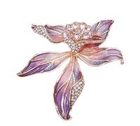 Broches Bouquet Et Cheveux Épingles Dans Bijoux Scarves Shawl Clip Gold/Silver Plated Brooch And Pin For Women With RhinestoneCoats Jackets Accessories Femmes Et De Femmes Bois (Purple, One Size)
