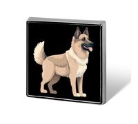 Broches carrées en métal représentant un berger allemand pour la décoration de vêtements