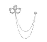 Broches costume homme Broche étoile gland chaîne strass épinglettes hommes chemise costume col mariage fête Badge accessoires(30)
